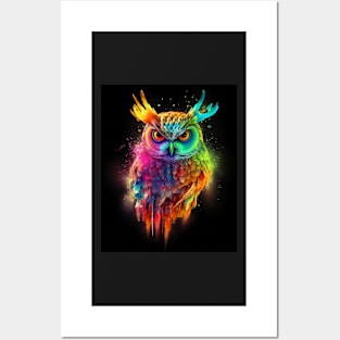 Majestic Colourful Owl Posters and Art